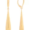 Best Sale 🥰 14K Yellow Gold Eggplant Drop Earrings by Belk & Co. ⭐
