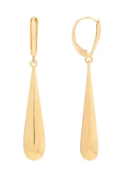 Best Sale 🥰 14K Yellow Gold Eggplant Drop Earrings by Belk & Co. ⭐ -DealsBelk & Co. Store Belk 4767