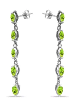 Discount 🥰 1.65 ct. t.w. Peridot Linear Drop Earrings, Sterling Silver by Belk & Co. 🔥 -DealsBelk & Co. Store Belk 4769