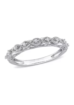 Deals 🎉 1/8 CT TW Diamond Vintage Anniversary Band in Sterling Silver by Belk & Co. 😍 -DealsBelk & Co. Store Belk 4777