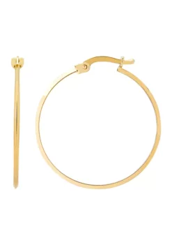 Best Sale 😍 Round Hoop Earrings in 10K Yellow Gold by Belk & Co. 🛒 -DealsBelk & Co. Store Belk 4783