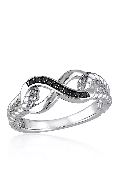 Promo 👏 Black Diamond Infinity Ring in Sterling Silver by Belk & Co. 🎉 1 Promo 👏 Black Diamond Infinity Ring in Sterling Silver by Belk & Co. 🎉