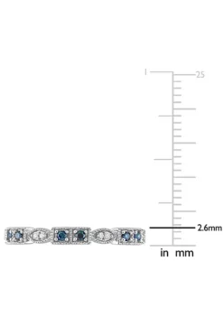 Cheapest ⭐ Sapphire and Diamond Accent Semi-Eternity Ring in 10k White Gold by Belk & Co. 🛒 -DealsBelk & Co. Store Belk 4812