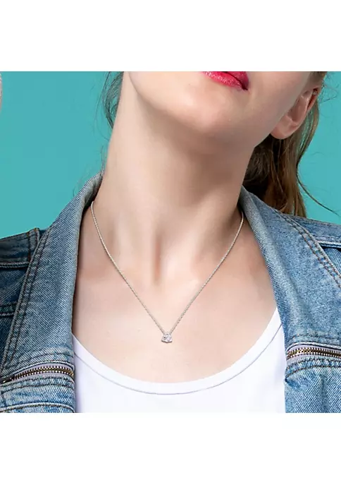 New ⭐ Lab Created Created White Sapphire Stud Earrings in Sterling Silver by Belk & Co. 🔥 4 New ⭐ Lab Created Created White Sapphire Stud Earrings in Sterling Silver by Belk & Co. 🔥 - Image 4