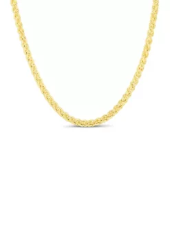 Cheap ✔️ Men's 24 Inch 14k Gold Round Diamond Cut Wheat Necklace by Belk & Co. 😉