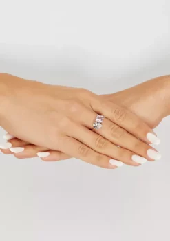 Best Sale 👏 Pink Amethyst and Created White Sapphire Ring in 10K Rose Gold by Belk & Co. 🔥 -DealsBelk & Co. Store Belk 4900