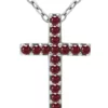 Best reviews of 🧨 1/5 ct. t.w. Ruby Cross Pendant Necklace in Sterling Silver by Belk & Co. 😀