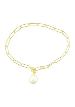 Cheap 💯 Pearl on Paperclip Bracelet in Sterling Silver by Belk & Co. 🤩 -DealsBelk & Co. Store Belk 4908