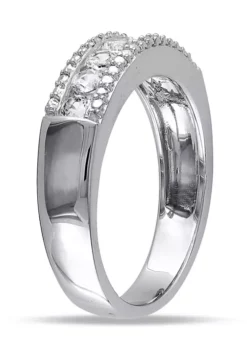 Deals 🌟 5/8 ct. t.w. Lab Created White Sapphire Anniversary Band in Sterling Silver by Belk & Co. 👍 -DealsBelk & Co. Store Belk 4915