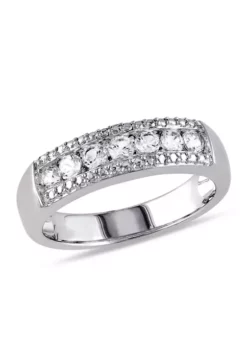 Deals 🌟 5/8 ct. t.w. Lab Created White Sapphire Anniversary Band in Sterling Silver by Belk & Co. 👍 -DealsBelk & Co. Store Belk 4918