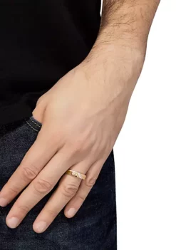 Flash Sale 👏 Men's 0.06 ct. t.w. Diamond Ring in 10k Yellow Gold by Belk & Co. ✨ -DealsBelk & Co. Store Belk 4929