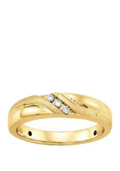 Flash Sale 👏 Men's 0.06 ct. t.w. Diamond Ring in 10k Yellow Gold by Belk & Co. ✨ -DealsBelk & Co. Store Belk 4930