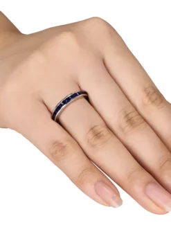 Wholesale 🌟 3/4 ct. t.w. Lab Created Blue Sapphire Eternity Ring in Sterling Silver by Belk & Co. 🛒 -DealsBelk & Co. Store Belk 4940