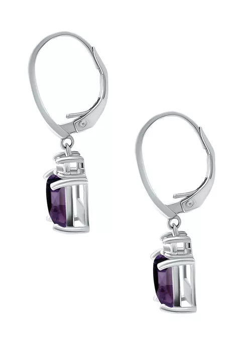 Budget โ๏ธ 2.77 ct. t.w. Amethyst and Created White Sapphire Drop Lever Back Earrings, Sterling Silver by Belk & Co. ๐ 2 Budget โ๏ธ 2.77 ct. t.w. Amethyst and Created White Sapphire Drop Lever Back Earrings, Sterling Silver by Belk & Co. ๐ - Image 2