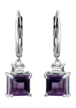 Budget โ๏ธ 2.77 ct. t.w. Amethyst and Created White Sapphire Drop Lever Back Earrings, Sterling Silver by Belk & Co. ๐ 7 Budget โ๏ธ 2.77 ct. t.w. Amethyst and Created White Sapphire Drop Lever Back Earrings, Sterling Silver by Belk & Co. ๐ -DealsBelk & Co. Store Belk 4949