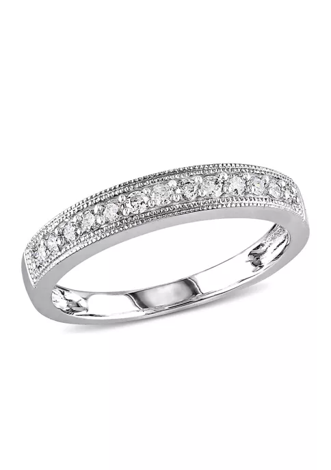 Budget 🧨 1/4 ct. t.w. Diamond Anniversary Band in 10K White Gold by Belk & Co. 🤩 1 Budget 🧨 1/4 ct. t.w. Diamond Anniversary Band in 10K White Gold by Belk & Co. 🤩