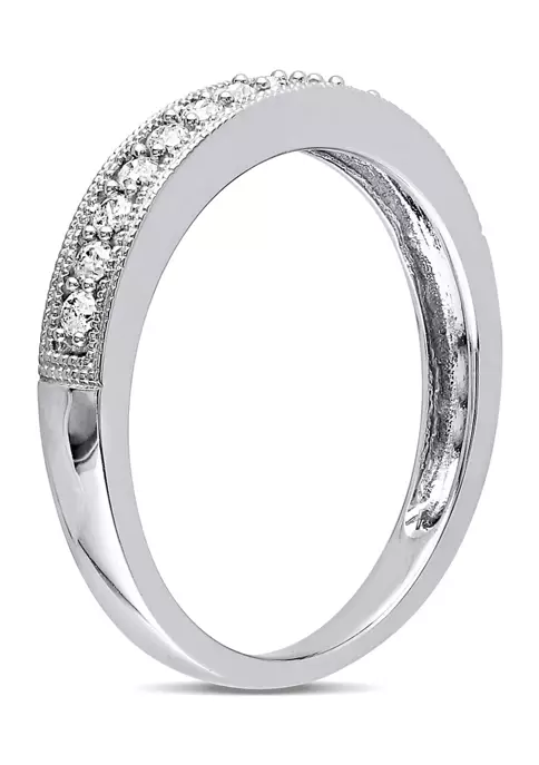 Budget 🧨 1/4 ct. t.w. Diamond Anniversary Band in 10K White Gold by Belk & Co. 🤩 2 Budget 🧨 1/4 ct. t.w. Diamond Anniversary Band in 10K White Gold by Belk & Co. 🤩 - Image 2
