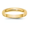Best Pirce 🎁 Women's 14K Yellow Gold 3 Millimeter Lightweight Half Round Band by Belk & Co. 🛒