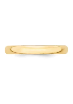 Best Pirce 🎁 Women's 14K Yellow Gold 3 Millimeter Lightweight Half Round Band by Belk & Co. 🛒 -DealsBelk & Co. Store Belk 4968