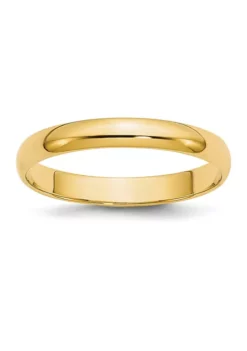 Best Pirce 🎁 Women's 14K Yellow Gold 3 Millimeter Lightweight Half Round Band by Belk & Co. 🛒 -DealsBelk & Co. Store Belk 4969