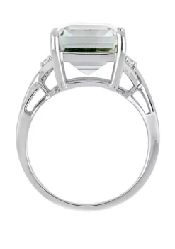 Budget 😉 Green Amethyst and White Topaz Ring in Sterling Silver by Belk & Co. ❤️ -DealsBelk & Co. Store Belk 50