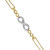 Coupon 😀 14K Two-Tone Polished Diamond-cut Multi-Strand Infinity 7.5-inch Bracelet by Belk & Co. ⭐