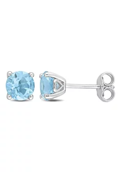 Best reviews of 👏 2 CT TGW Blue Topaz - Sky Earrings in Sterling Silver by Belk & Co. 🔔