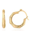 Hot Sale 👏 Kids Facet Hoop Earrings in 14K Yellow Gold by Belk & Co. ⭐