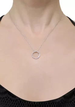 Brand new 😀 1/8 ct. t.w. Diamond Circle Pendant with Chain in 10k White Gold by Belk & Co. 👏 6 Brand new 😀 1/8 ct. t.w. Diamond Circle Pendant with Chain in 10k White Gold by Belk & Co. 👏 -DealsBelk & Co. Store Belk 5046