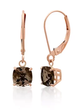Wholesale ⭐ 10k Rose Gold Smokey Quartz Earrings by Belk & Co. 👍