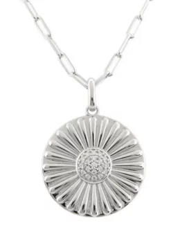 Best deal 🥰 1/10 ct. t.w. Diamond Necklace with 18" Mini Paper Clip Chain in Sterling Silver by Belk & Co. 🎉