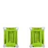 Promo ⌛ 14k White Gold Solitaire Emerald-Cut Birthstone Stud Earrings by Belk & Co. 🎁