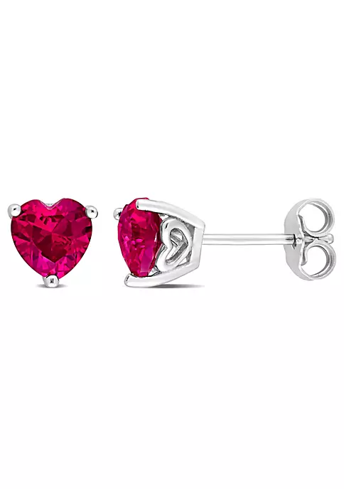 Best Pirce ๐ฅ Lab Created 2 CT TGW Heart Shape Created Ruby Earrings in Sterling Silver by Belk & Co. ๐ 1 Best Pirce ๐ฅ Lab Created 2 CT TGW Heart Shape Created Ruby Earrings in Sterling Silver by Belk & Co. ๐