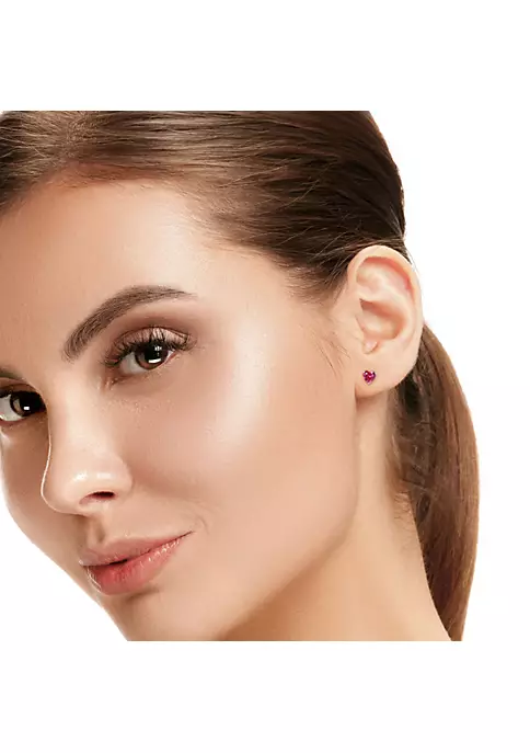 Best Pirce ๐ฅ Lab Created 2 CT TGW Heart Shape Created Ruby Earrings in Sterling Silver by Belk & Co. ๐ 4 Best Pirce ๐ฅ Lab Created 2 CT TGW Heart Shape Created Ruby Earrings in Sterling Silver by Belk & Co. ๐ - Image 4