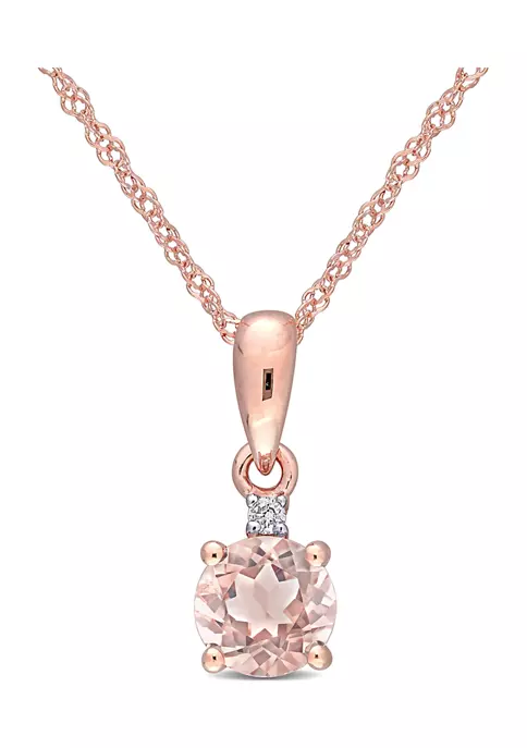 Cheapest ๐ 1/2 ct. t.w. Morganite and Diamond Pendant with Chain in 10k Rose Gold by Belk & Co. ๐ 1 Cheapest ๐ 1/2 ct. t.w. Morganite and Diamond Pendant with Chain in 10k Rose Gold by Belk & Co. ๐
