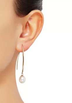 Best deal 👏 Freshwater Pearl Hook Earrings in 10k Yellow Gold by Belk & Co. ✔️ -DealsBelk & Co. Store Belk 5168