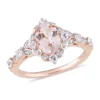 Budget 🔥 Morganite, White Sapphire and Diamond Accent Vintage Ring in 10k Rose Gold by Belk & Co. 🔔