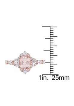 Budget 🔥 Morganite, White Sapphire and Diamond Accent Vintage Ring in 10k Rose Gold by Belk & Co. 🔔 -DealsBelk & Co. Store Belk 520