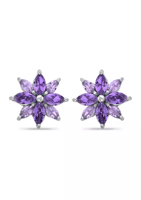 Best deal ๐งจ 1.32 ct. t.w Amethyst Flower stud Earrings in Sterling Silver by Belk & Co. ๐ 1 Best deal ๐งจ 1.32 ct. t.w Amethyst Flower stud Earrings in Sterling Silver by Belk & Co. ๐
