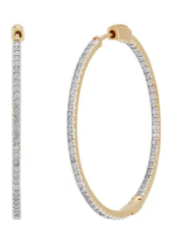 Best Pirce ๐คฉ 1 ct. t.w. Diamond Hoop Earrings in Sterling Silver with Gold Plating by Belk & Co. ๐ฅ 6 Best Pirce ๐คฉ 1 ct. t.w. Diamond Hoop Earrings in Sterling Silver with Gold Plating by Belk & Co. ๐ฅ -DealsBelk & Co. Store Belk 5237
