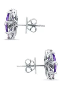 Top 10 😀 Baguette-Cut Sky Blue Topaz and White Sapphire Halo Ring in Sterling Silver by Belk & Co. ✔️ -DealsBelk & Co. Store Belk 524