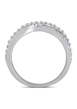 Wholesale 😀 1/2 ct. t.w. Diamond Crossover Ring In Sterling Silver by Belk & Co. 👍 -DealsBelk & Co. Store Belk 5243