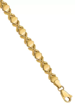 Best Pirce ๐ฏ 7 Inch Fancy Bracelet in 14K Yellow Gold by Belk & Co. ๐