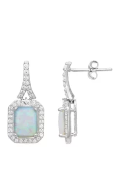 Budget ๐ Created Opal and Created White Sapphire Earrings by Belk & Co. ๐