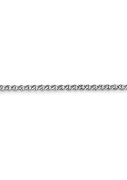 Deals ⭐ 14K White Gold 1.2 Millimeter Adjustable Diamond Cut Loose Rope Chain by Belk & Co. 🌟 -DealsBelk & Co. Store Belk 5273
