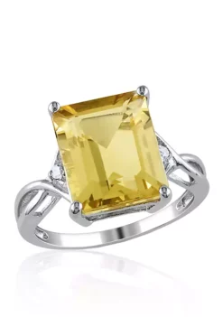 Wholesale ✨ Sterling Silver Citrine and White Topaz Ring by Belk & Co. 🌟