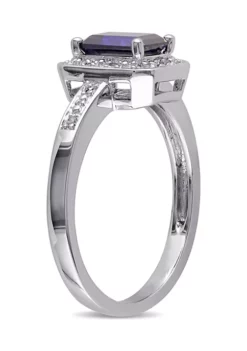 Best Sale ๐ Lab Created Emerald Cut Created Blue Sapphire and Diamond Accent Ring in Sterling Silver by Belk & Co. ๐ 7 Best Sale ๐ Lab Created Emerald Cut Created Blue Sapphire and Diamond Accent Ring in Sterling Silver by Belk & Co. ๐ -DealsBelk & Co. Store Belk 5292