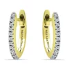 Outlet ⭐ 1/8 ct. t.w. Diamond Huggie Hoop Earrings, 18kt Gold over Sterling Silver by Belk & Co. 😍