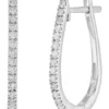 Buy 🛒 1/5 ct. t.w. Diamond Hoop Earrings in 10K White Gold by Belk & Co. ✔️