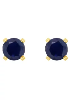 Best Sale 🔥 14K Yellow Gold 4mm Round Sapphire Stud Earrings by Belk & Co. 🥰 -DealsBelk & Co. Store Belk 5316
